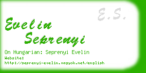 evelin seprenyi business card